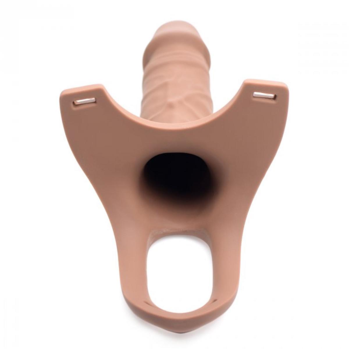 Size Matters Hollow Strap-On Silicone Dildo With Harness