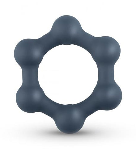 Boners Hexagon Cock Ring With Steel Balls