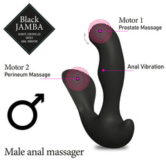 Feelztoys Black Jamba Remote Controlled Unisex Anal Vibrator