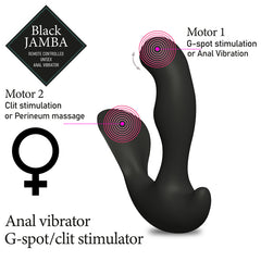Feelztoys Black Jamba Remote Controlled Unisex Anal Vibrator