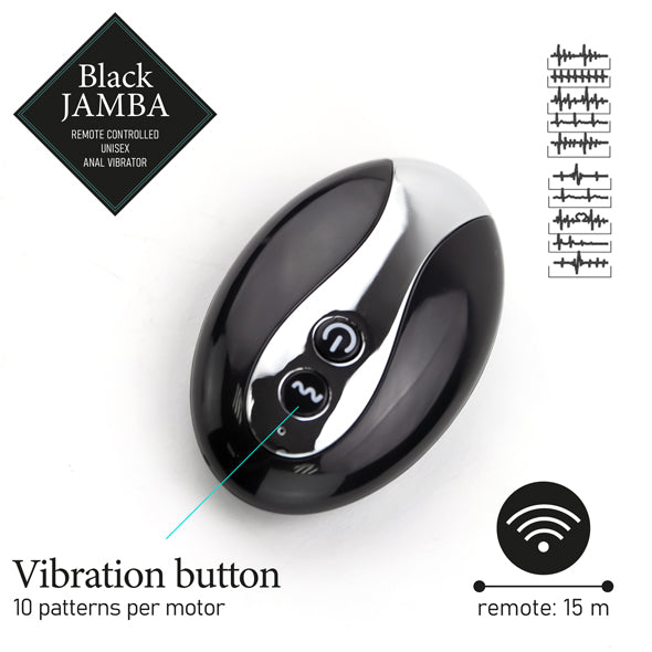Feelztoys Black Jamba Remote Controlled Unisex Anal Vibrator