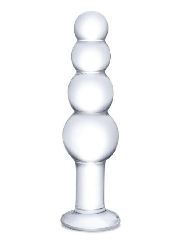 Glas Glass Beaded Butt Plug (7.25") from Nice 'n' Naughty