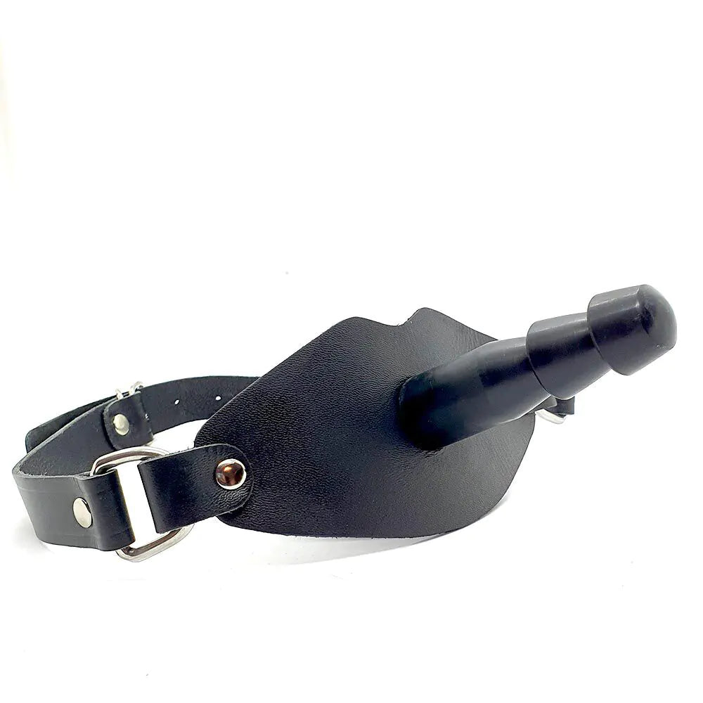 Leather and Silicone Ball Gag Lock