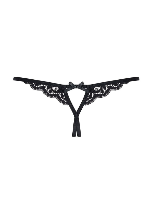 Obsessive 831 Crotchless Thong (Black)