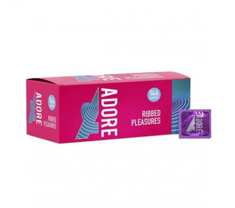 Pasante Adore Ribbed Pleasure condoms 144 pcs