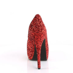 Pleaser TEEZE-06 Red Glitter Shoes