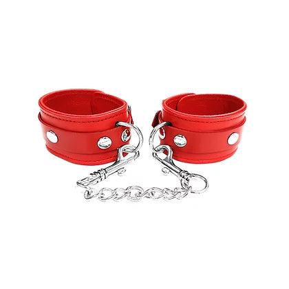 Rouge Luxury Leather Ankle Cuffs
