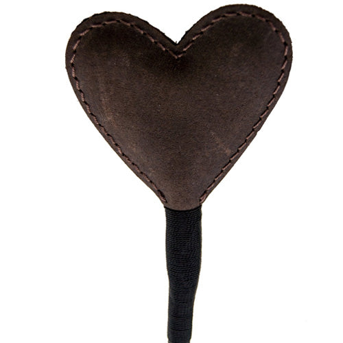 Bound Nubuck Leather Heart-Shaped Crop