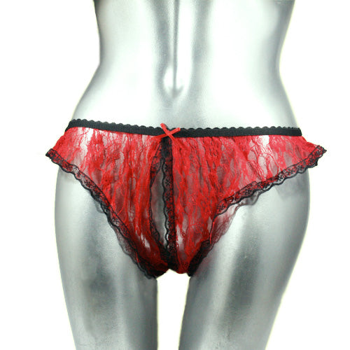 Classified Crotchless Lace Briefs