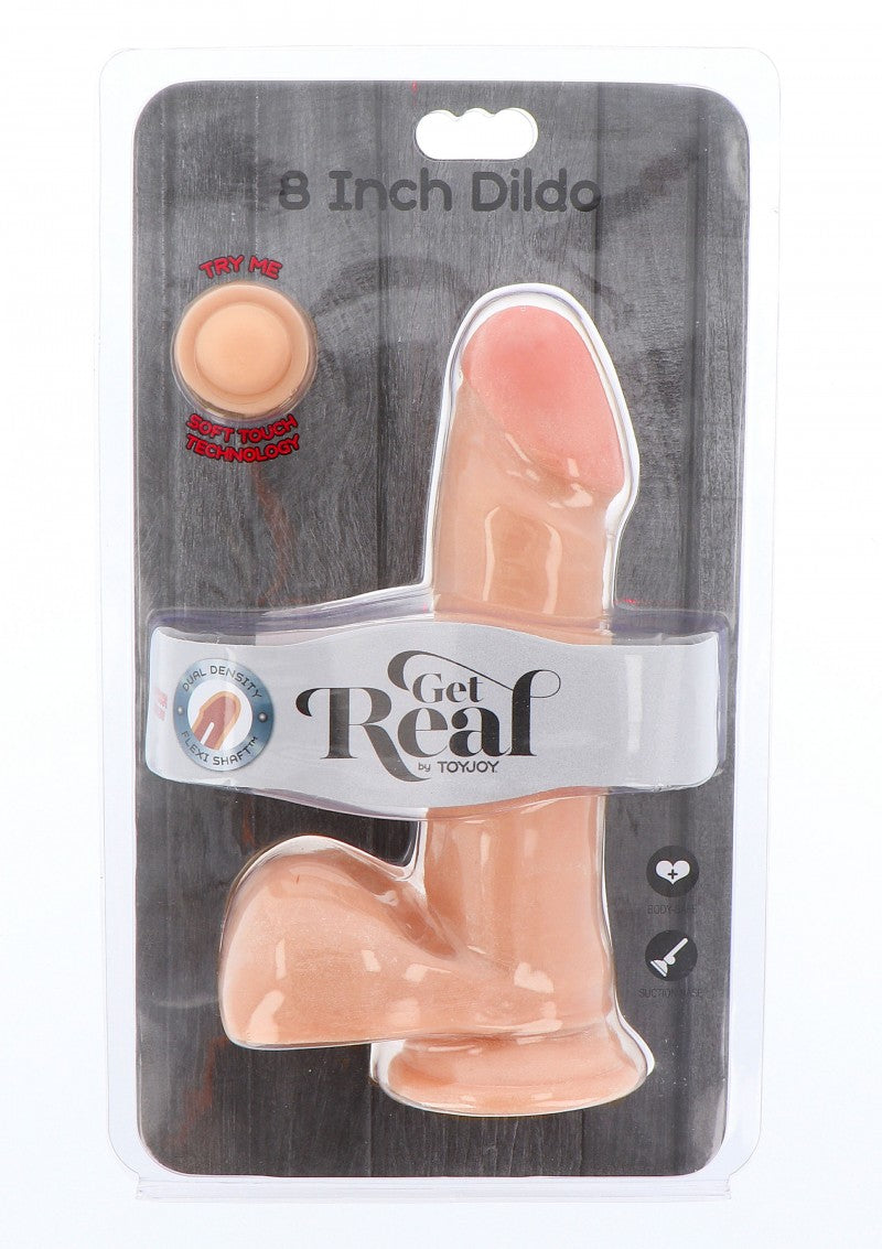 Get Real Dual Density Dildo 8" with Balls