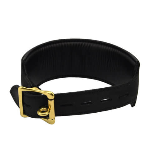 Bound Noir Leather Collar with O Ring