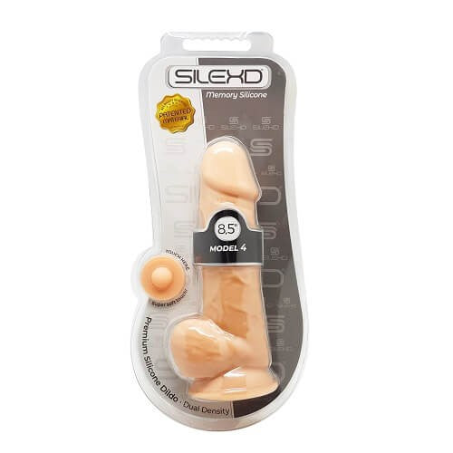 SilexD 8.5 Inch Realistic Silicone Dildo With Suction Cup & Balls