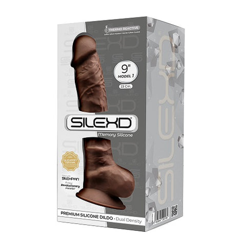 SilexD 9 Inch Realistic Silicone Dildo With Suction Cup & Balls