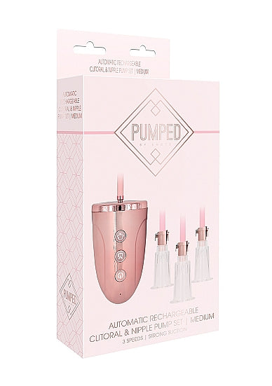 Pumped Automatic Rechargeable Clitoral & Nipple Pump Set