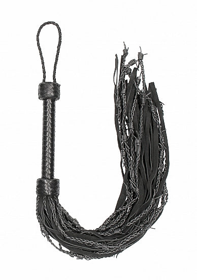 Ouch! Leather Suede Barbed Wired Flogger