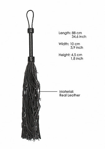 Ouch! Leather Suede Barbed Wired Flogger