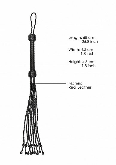 Ouch! Saddle Leather Braided Flogger